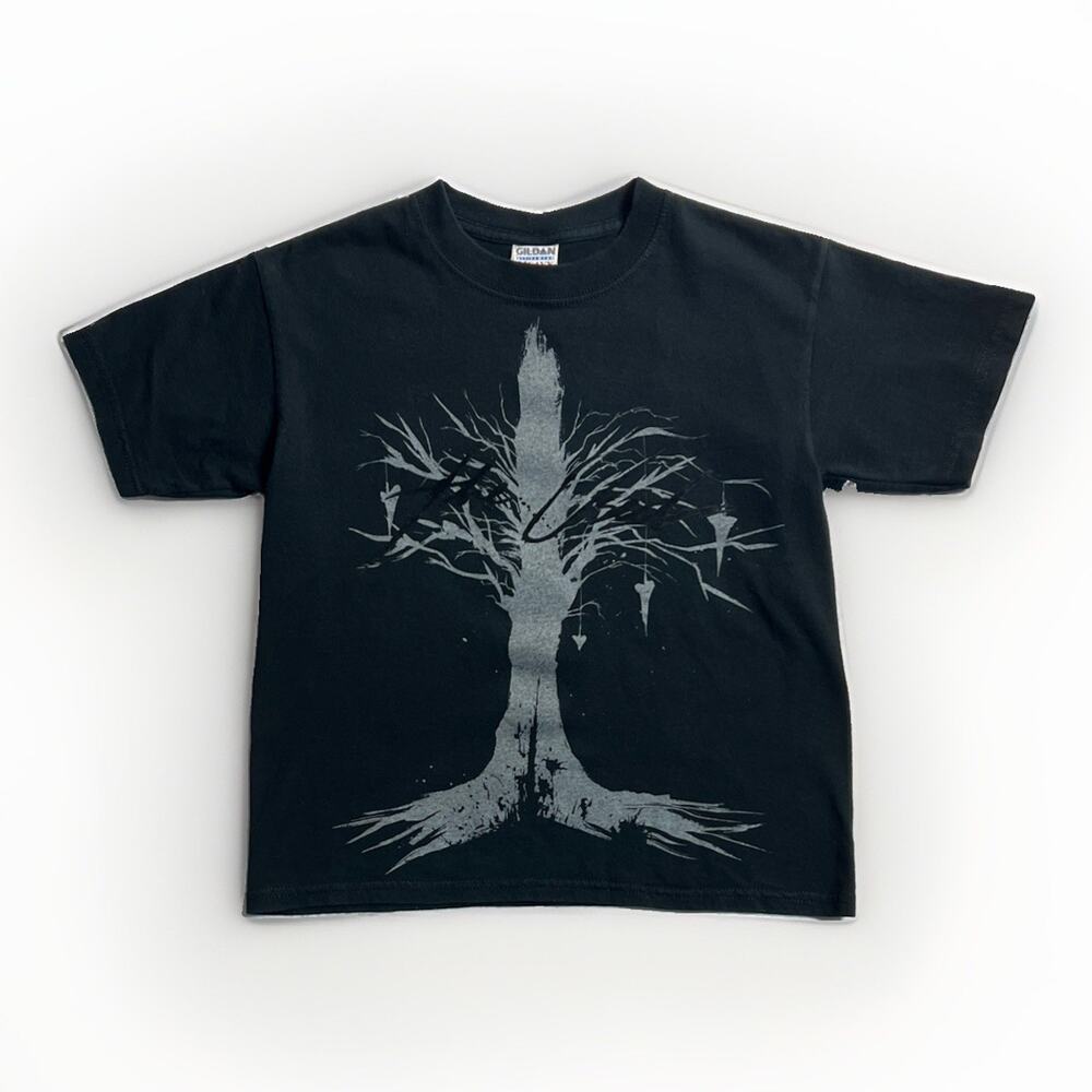 THE USED Band T-Shirt Black Gray Dead Tree With Hearts Size YOUTH Medium